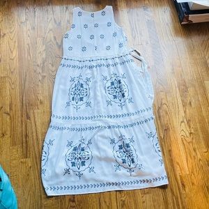 Blue and white Maxi dress